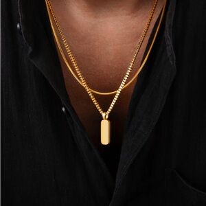 Sylvian Grant minimalist chain duo with pendant